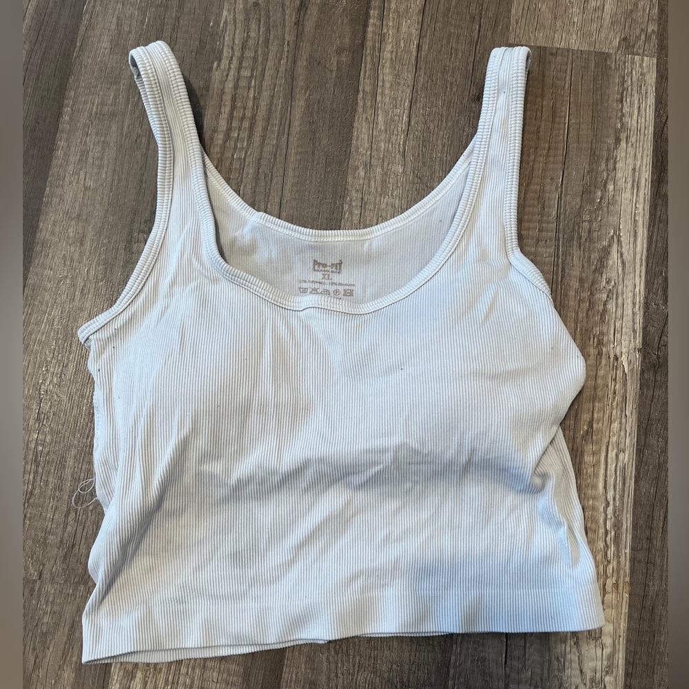 ribbed white tank top